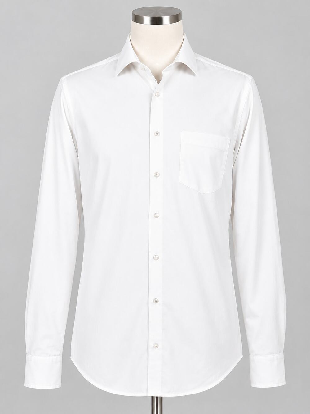 Egara Men's Non-Iron Slim Fit White Button-Down Shirt – Size XXL